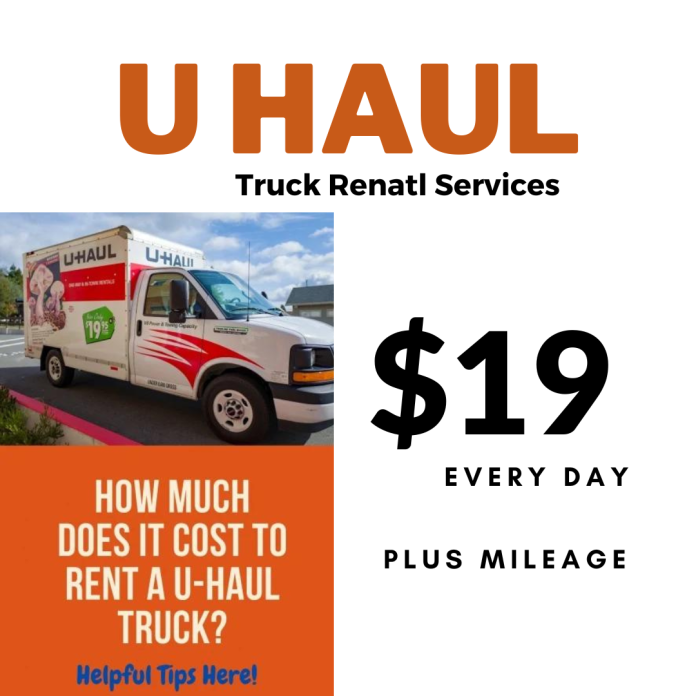 UHaul Rates and Prices